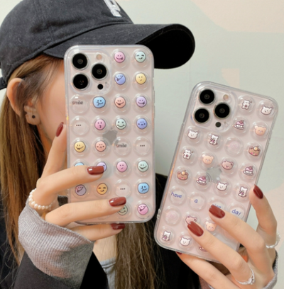 Funda Oso de Silicona con Burbujas Antiestrés para Celular