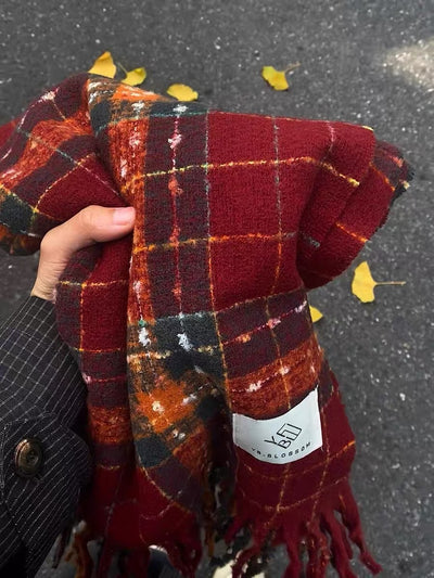 Bufanda de Imitación Cashmira para Mujer con Flecos - Versátil y Elegante - Image 9