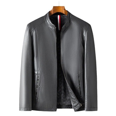 Chaqueta de Cuero Casual Acolchada para Hombre con Forro Polar - Image 5