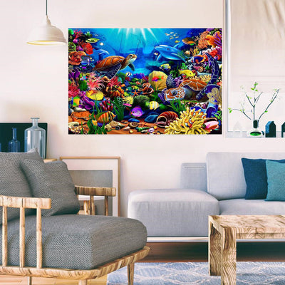 Cuadro de Diamantes 5D Paisaje Oceánico con Animales - Image 10