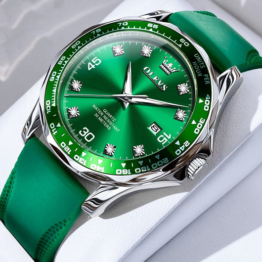 Reloj Submarino Verde Cuarzo Luminoso para Hombre - Image 6