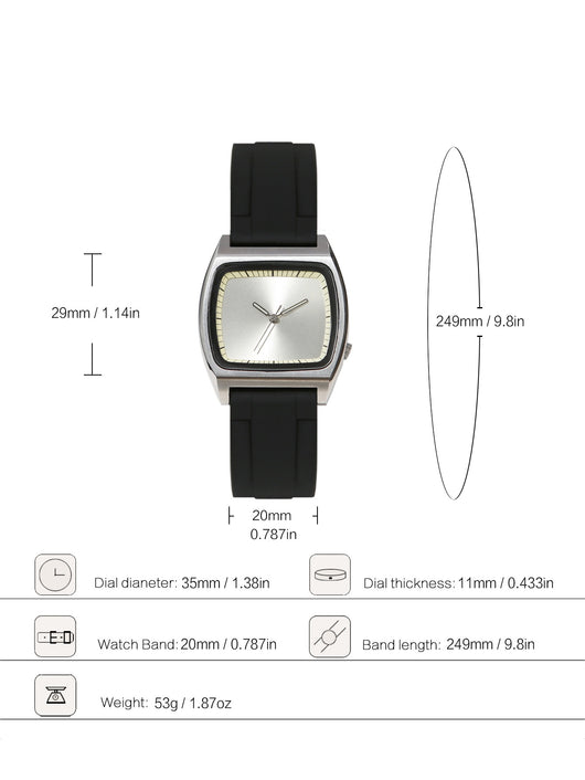 Reloj de Pulsera Minimalista Cuadrado sin Logo - Diseño Versátil - Image 32