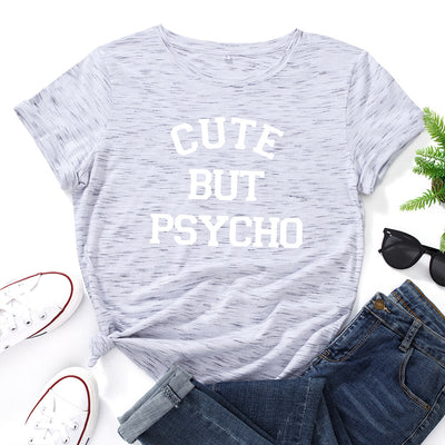 Camiseta Suelta de Cuello Redondo con Diseño Creativo de Letras para Mujer - Image 6