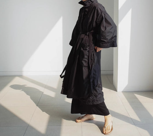 Abrigo Largo Tipo Gabardina para Mujer Talla Grande - Primavera y Otoño - Image 15