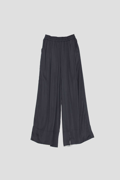 Pantalones Anchos de Pierna Suelta para Mujer - Diseño Combinado en Seda Casual - Image 9
