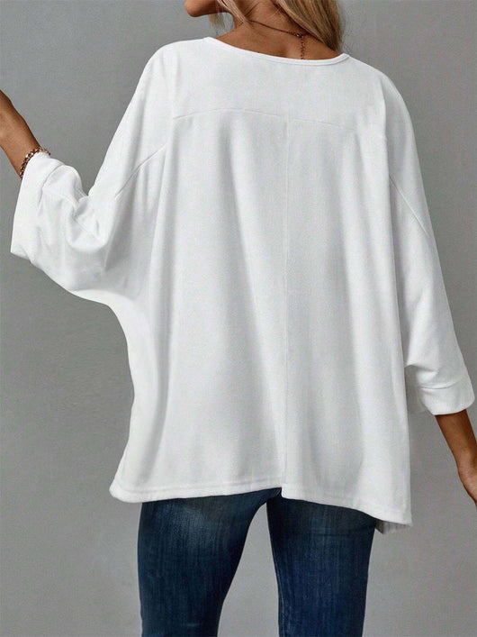 Playera Casual de Cuello Redondo para Mujer - Colores Sólidos - Image 10