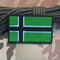 Parche Vikingo con Velcro y Bordado de Bandera