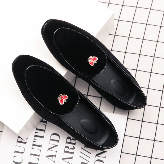 Zapatos Casuales Coreanos Estilo Retro con Punta Afilada para Hombre