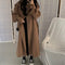 Abrigo Trinchera Retro para Mujer - Estilo Coreano Largo Holgado Otoño