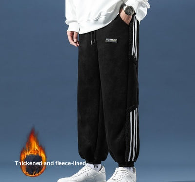 Pantalones Deportivos Hombre Otoño-Invierno con Forro Polar y Bloques de Color - Image 7