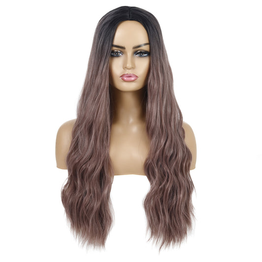 Peluca Ondulada para Mujer - Cabello Rizado Europeo y Americano