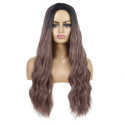 Peluca Ondulada para Mujer - Cabello Rizado Europeo y Americano