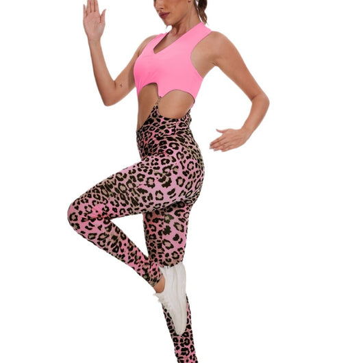 Mono Deportivo Estampado Leopardo para Yoga y Fitness - Image 4