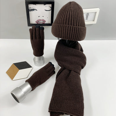 Conjunto de Abrigo Tricotado: Bufanda, Gorro y Guantes - Image 3