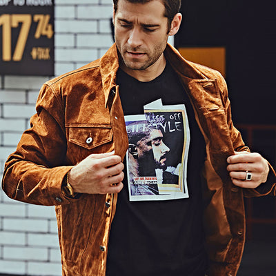 Chaqueta de Cuero para Motociclista Estilo Americano - Image 15