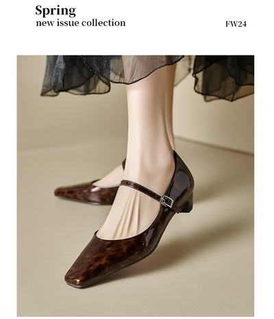 Zapatos Mujer Punta Cuadrada con Tacón de 3cm - Image 12