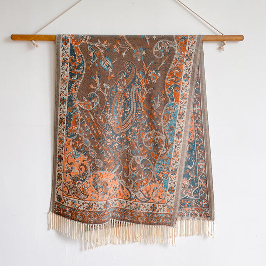 Pashmina Étnica Gruesa con Borlas - Bufanda Térmica Abrigadora - Image 13