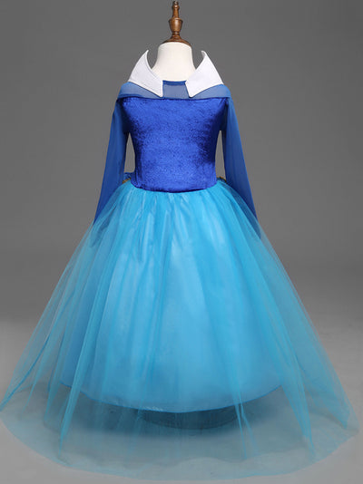 Vestido Princesa Niña Elegante Color Sólido - Image 15