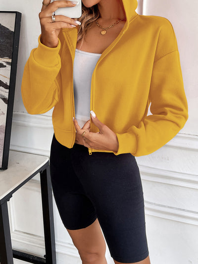 Cardigan Corto con Capucha y Cierre de Cremallera para Mujer - Image 43