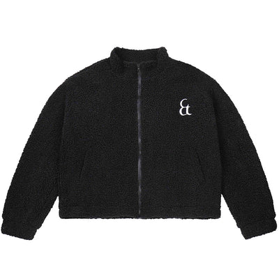 Abrigo Retro de Lana de Cordero Grueso para Hombre - Cuello Alto Otoño Invierno - Image 2