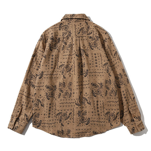 Camisa Retro Otoño Tendencia Campus Japonés Cashew - Image 7