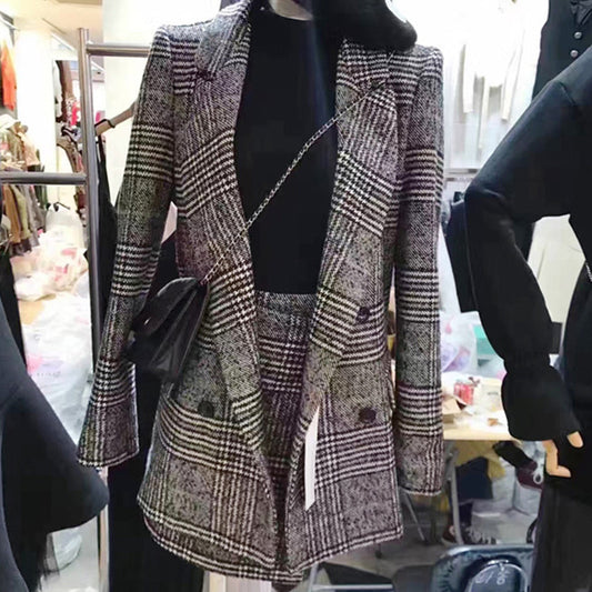 Conjunto de Falda y Blazer Slim Elegante con Aroma de Lujo