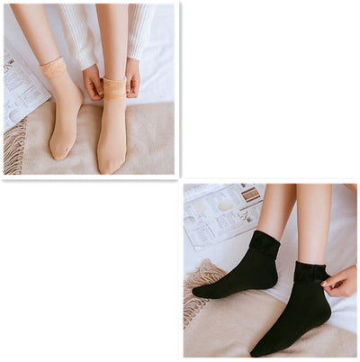 Calcetines Térmicos Mujer Tubo Alto con Forro Grueso y Terciopelo - Image 10