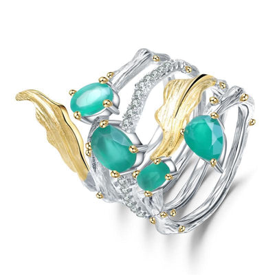 Anillo de Cristal Piedras Preciosas Multicolor en Plata 925 - Image 6
