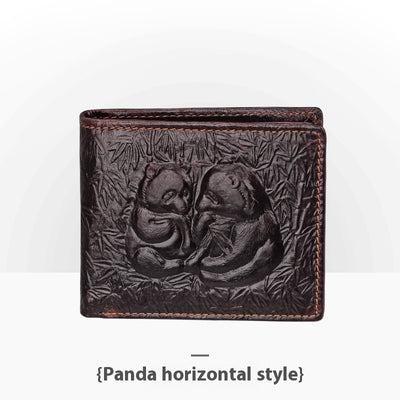 Cartera de Cuero Artesanal Grabada Retro para Hombre - Image 42