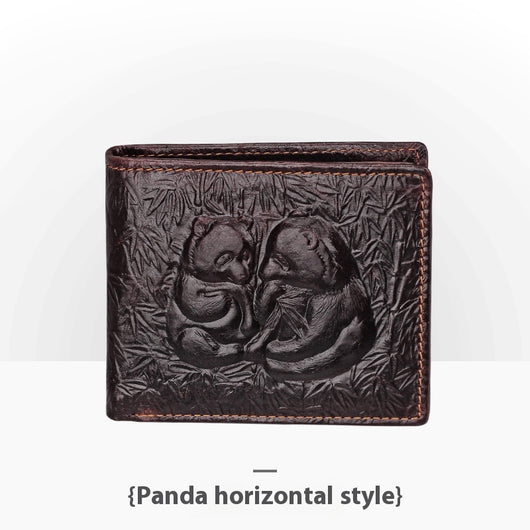 Cartera de Cuero Artesanal Grabada Retro para Hombre - Image 42