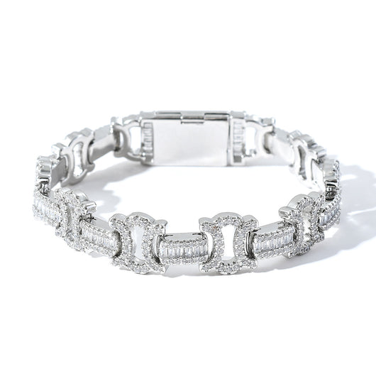 Pulsera Hip Hop para Hombre con Circonitas Cuadradas y Redondas Incrustadas - Image 10