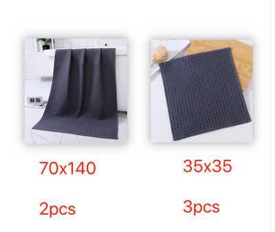 Toalla de Baño de Algodón Puro Textura Waffle - Súper Absorbente y Secado Rápido - Image 52