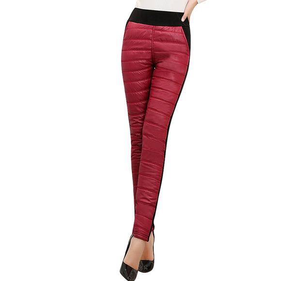 Pantalones de Algodón Talla Grande para Mujer con Cintura Elástica - Invierno