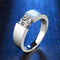 Anillo de Plata de Ley con Moissanita para Hombre