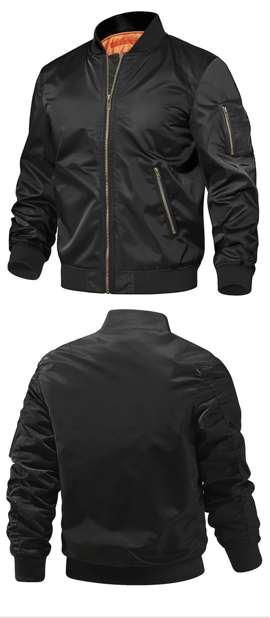 Chaqueta Piloto Deportiva para Hombre - Estilo Baseball con Cierre - Image 10