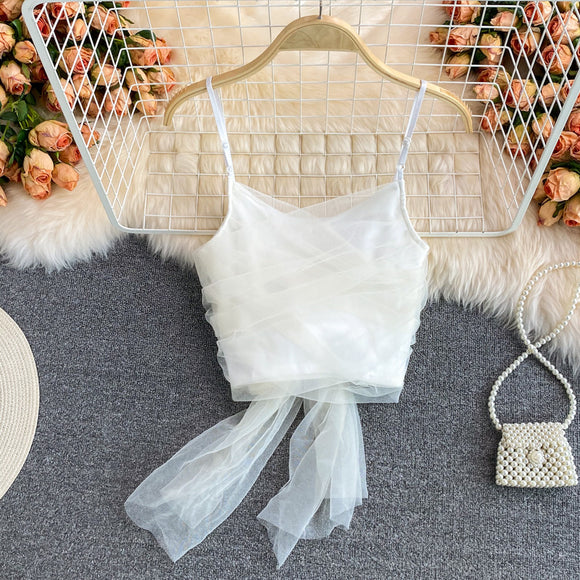 Top Sin Espalda Estilo Hong Kong - Chaleco Ajustado para Chicas Modernas