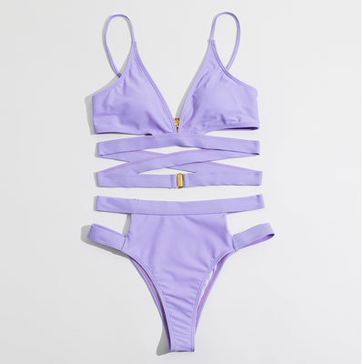 Bikini Deportivo con Tirantes Cruzados y Diseño Asimétrico - Image 11