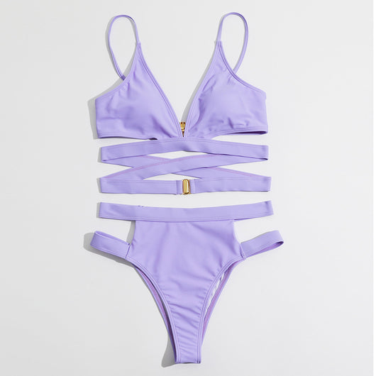 Bikini Deportivo con Tirantes Cruzados y Diseño Asimétrico - Image 11