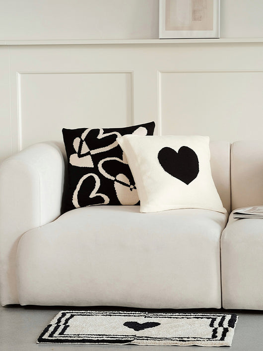Cojín Decorativo Nórdico Blanco y Negro para Sala de Estar con Relleno - Image 4