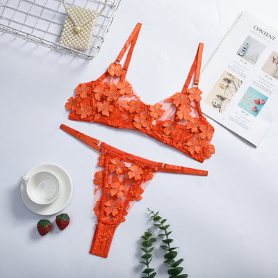 Conjunto Romántico de Encaje Floral Transparente - Image 9