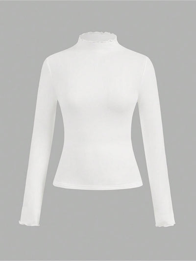 Blusa Ajustada de Punto con Volantes - Image 9
