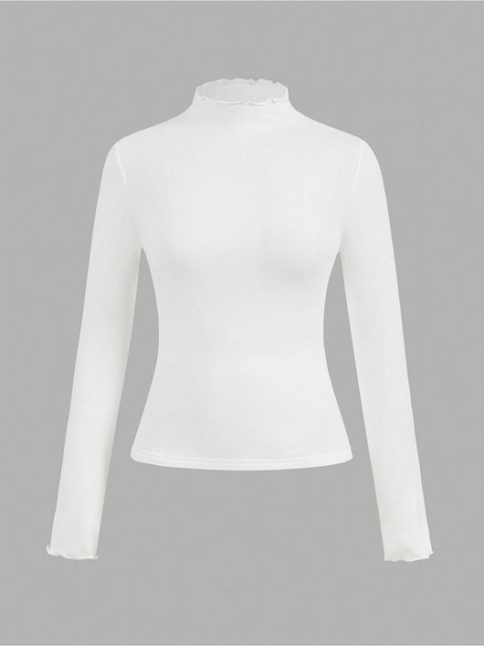 Blusa Ajustada de Punto con Volantes - Image 9