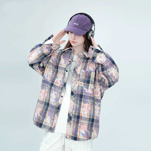 Camisa Tie-Dye Bordada de Manga Larga Unisex - Image 3