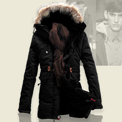Abrigo de Invierno para Hombre con Forro de Lana de Cordero y Acolchado Grueso - Image 15