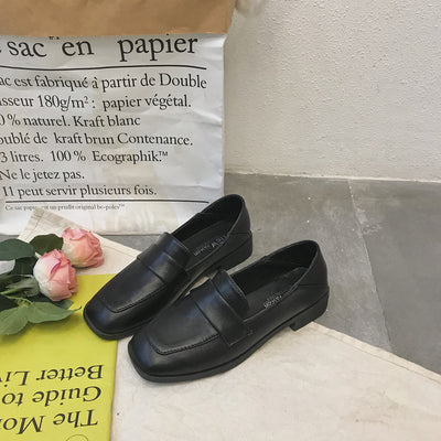 Mocasines Retro de Tacón Cuadrado en Cuero Suave con Tacón Robusto - Image 3