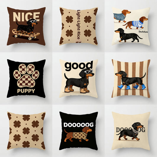 Funda de Almohada Perro Salchicha Cartoon Adorable - Image 10