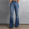 Pantalones Vaqueros de Tiro Alto Slim Fit Pierna Ancha Lavados