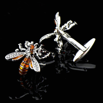 Gemelos Abeja Amarilla con Diamante Incrustado en Cristal Francés - Image 7