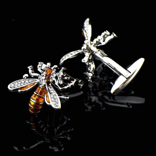 Gemelos Abeja Amarilla con Diamante Incrustado en Cristal Francés - Image 7