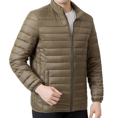 Abrigo Ligero de Algodón para Hombre con Cuello Mao - Image 4
